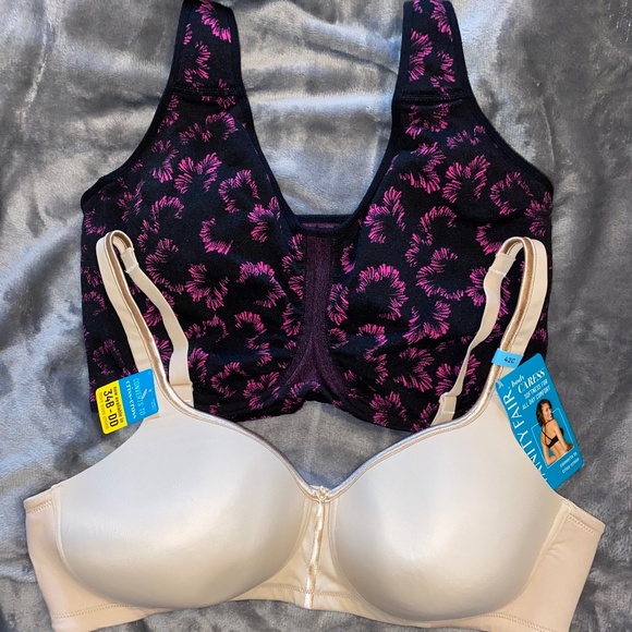 Bra Bundle! Vanity Fair Criss Cross Bra & Rhonda Shear Sports Bra NWT Sz 42C/2X - Picture 1 of 6